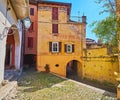 The maze of Castello streets, Valsolda, Lombardy, Italy