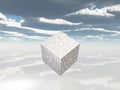 Maze cube on white Royalty Free Stock Photo