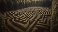 Maze. 3d illustration. Computer generated image. Labyrinth.