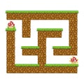 Maze dungeon. Game for kids. Puzzle for children. Cartoon style. Labyrinth conundrum. Color vector illustration. The development