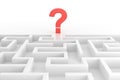 The maze with find solution concepts. 3D rendering Royalty Free Stock Photo
