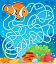 Maze 18 with fish theme Royalty Free Stock Photo