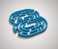 Maze font 3d rendering number 8