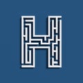 Maze font letter H