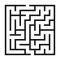 Maze Game background. Labyrinth with Entry and Exit. Royalty Free Stock Photo
