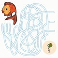 Maze game for children (fish) Royalty Free Stock Photo