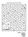 Maze game and coloring page with snails Royalty Free Stock Photo