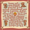 Maze game: Help one of the bears to find a way to honey