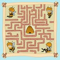 Maze game: Help one of the bees find their way home