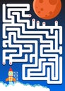 Maze game: Help rocket find the way to mars - Sheet for education