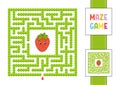 Maze. Game for kids. Funny labyrinth. Education developing worksheet. Activity page. Puzzle for children. Cute cartoon style.