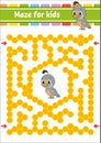 Maze. Game for kids. Funny labyrinth. Education developing worksheet. Activity page. Puzzle for children. Riddle for preschool.