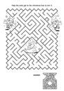 Maze game for kids - owls trim the christmas tree Royalty Free Stock Photo