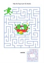 Maze game for kids - playful frogs