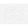 Maze Game and Labyrinth with black lines in rectangular area iso Royalty Free Stock Photo