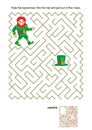 Maze game with leprechaun and his hat