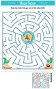 Maze game with little fish Royalty Free Stock Photo