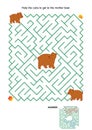 Maze game - mother bear and her cubs