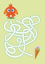 Maze game vector illustration. Labyrinth game for kids