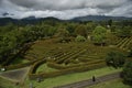 a maze garden in the Nusantara flower garden, Cianjur, West Java, Indonesia