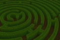 Maze with grass walls. Royalty Free Stock Photo