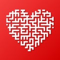Maze heart Royalty Free Stock Photo