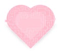 Maze of hearth. fine true love. vector stock. Royalty Free Stock Photo