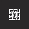maze icon. Filled maze icon for website design and mobile, app development. maze icon from filled arcade collection isolated on