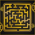 Maze or labyrinth as golden gear