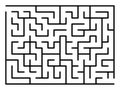 Maze or Labyrinth with entry and exit. Vector illustration