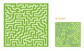 Maze labyrinth game green color vector illustration