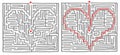 Maze labyrinth game Heart