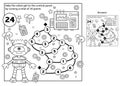 Maze or Labyrinth Game. Puzzle. Coloring Page Outline Of cartoon little robot. Coloring book for kids