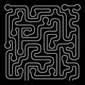 Organic Shape Maze Vector Design. Solve Problem Concept