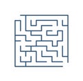 Maze or labyrinth isolated on white background. Tour puzzle with entrance and exit. Riddle to solve. Decorative design