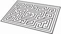 Maze labyrinth isometric view, puzzle game, complex path, challenge vector design Generative AI