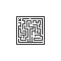 Maze Labyrinth line icon