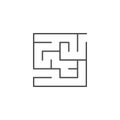 Maze or labyrinth line outline icon