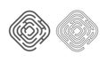 Maze labyrinth logo icon