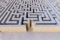 Maze or labyrinth. Strategy and decision making concept. 3D rendered illustration.