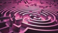 A maze with a large circular shape in the middle, AI