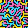 A maze-like line pattern, where interconnected pathways create an abstract and puzzle-like effect in