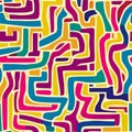 A maze-like line pattern, where interconnected pathways create an abstract and puzzle-like effect in