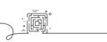 Maze line icon. Labyrinth game sign. Continuous line with curl. Vector Royalty Free Stock Photo