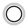 Cirle rope elegant vintage frame web icons set. Royalty Free Stock Photo