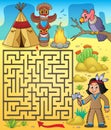 Maze 3 with Native American boy