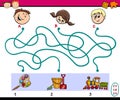 Maze paths task for children