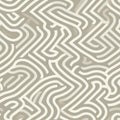 Maze pattern in beige and silver with vintage minimalism (tiled)