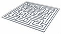 Maze with person, scale and challenge illustration vector design Generative AI