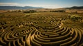 A maze of plants in a field